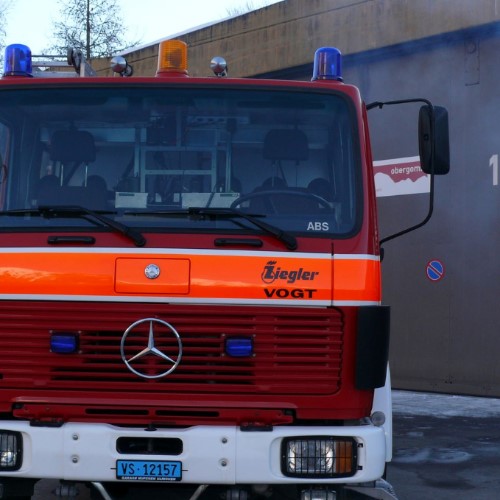 Das TLF Mercedes 1428 in seiner neuen Heimat